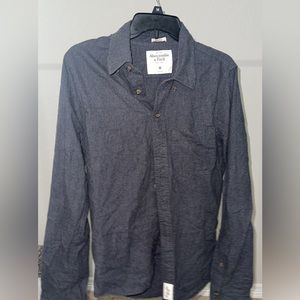A&F Gray Casual Open Shirt